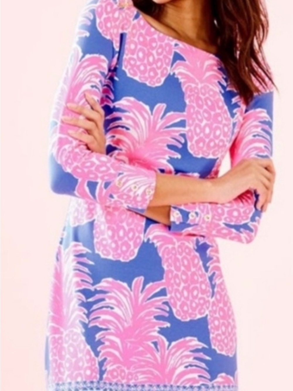 Lilly Pulitzer Sophie Dress UPF 50+ “Blue Haven Pineapple” Size Small